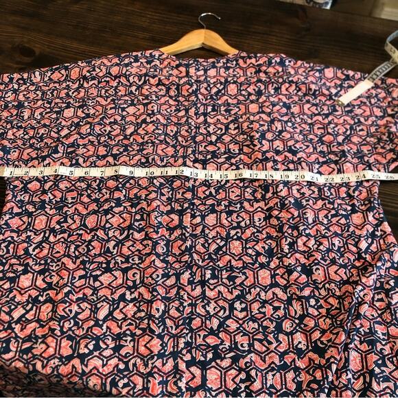 Lularoe Pattern Navy Lightweight Open kimono Women’s Size Small Oversized - Picture 7 of 8